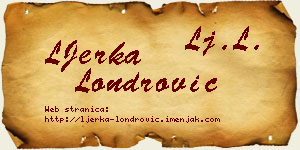 LJerka Londrović vizit kartica